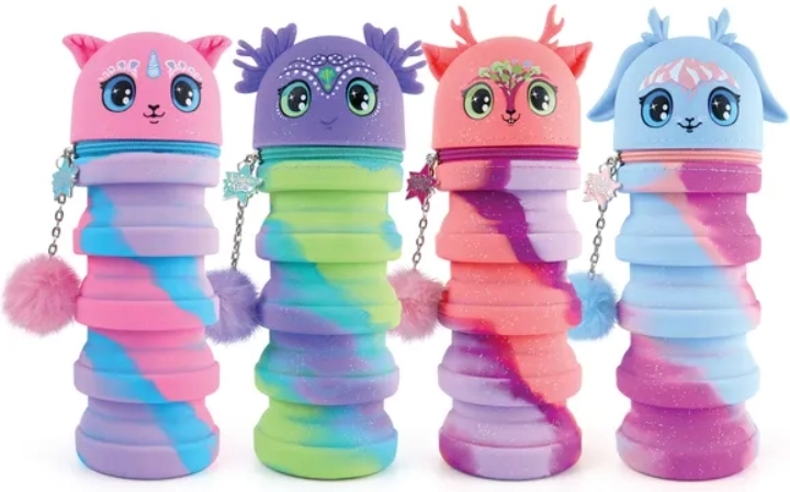 Silikona izvelkams zīmuļu maciņš 20 cm NEBULOUS STARS