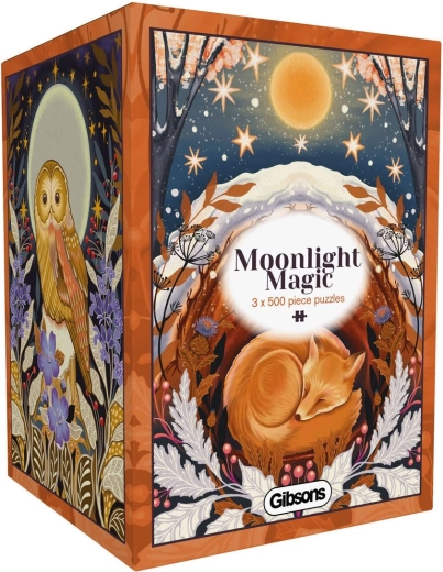 GIBSONS Puzzle Magic Night 3 × 500 pieces