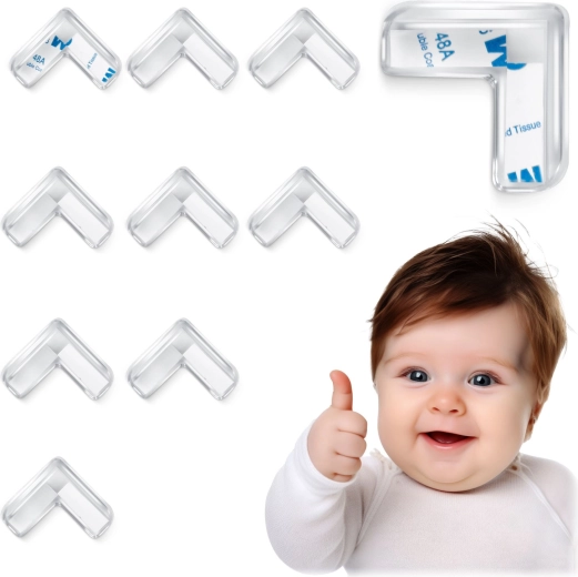 Caurspīdīgi stūra aizsargi RICOKIDS, 10 gab.