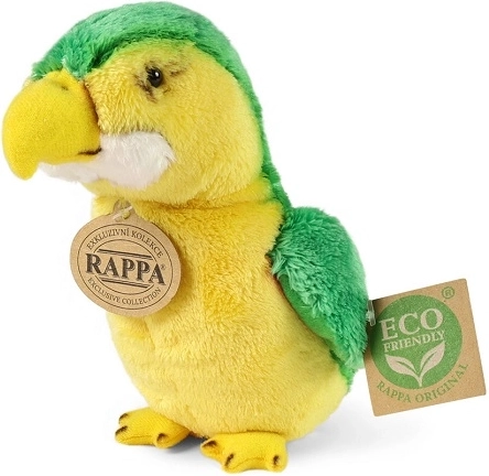 Plush Parrot Green 15 cm eco‑friendly