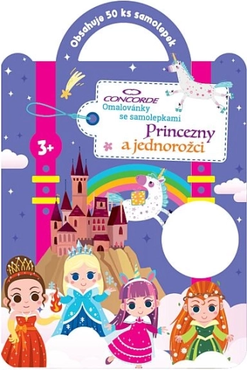 Krāsojamā grāmata ar uzlīmēm CONCORDE – princeses un vienradži