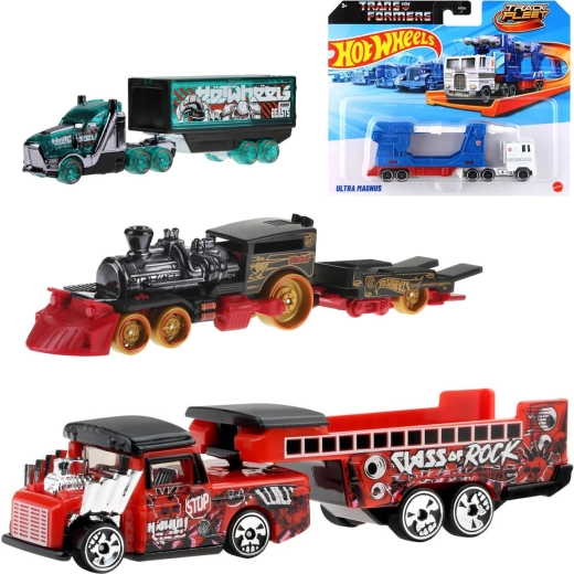 Mattel Hot Wheels Track Fleet transportlīdzeklis ar piekabi Transformers – 1 gabals