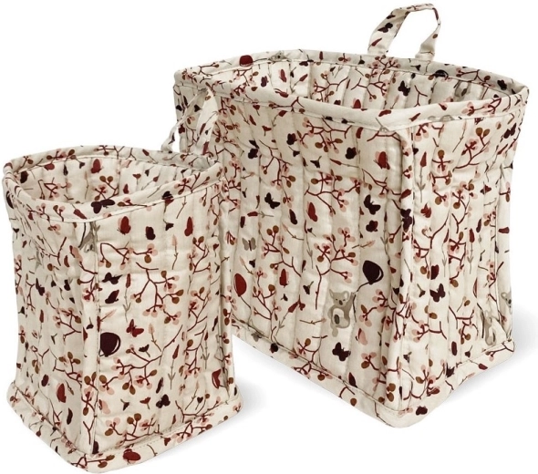 Nuuroo Lumi set of quilted storage baskets Koala Flower