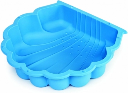 Zilā gliemežvāka formas smilšu kaste, plastmasa