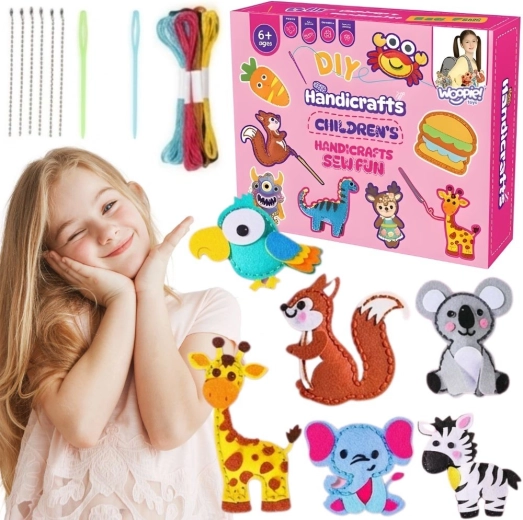 Woopie children’s felt sewing set DIY – animal keychains and charms