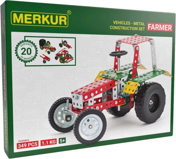 MERKUR Farmer konstruktoru komplekts – 20 modeļi, 341 detaļa