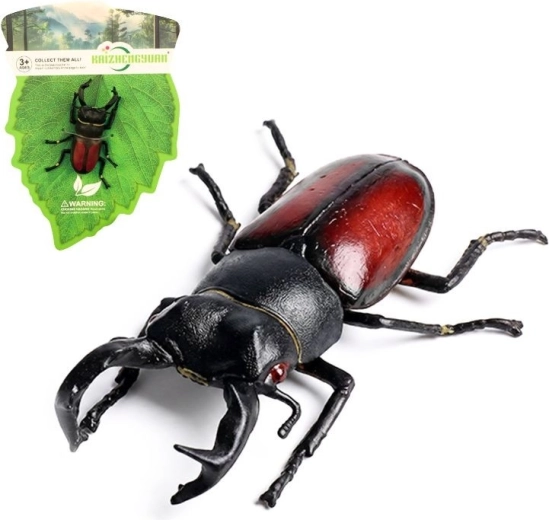 Plastic stag beetle 7 cm