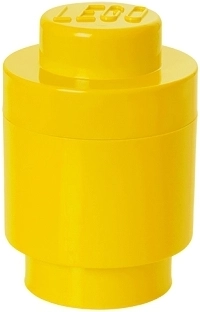 LEGO apaļš uzglabāšanas trauks 123 × 183 mm – dzeltens