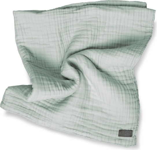 Vinter & Bloom muslīna sega layered organic sage green