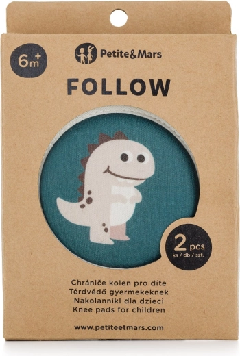 Petite&Mars elastic crawling knee pads Follow Misty Green