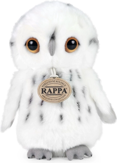 Rappa balta plīša pūce, 18 cm, eco-friendly