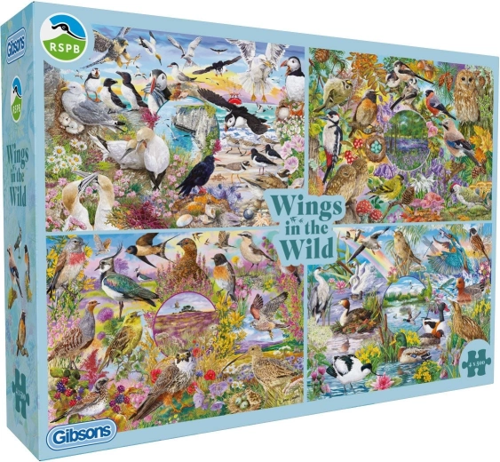 Gibsons RSPB puzle “Spārni savvaļā” 4×500 gabaliņi