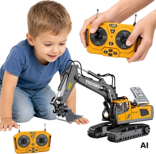 Woopie Large Remote-Controlled Construction Excavator