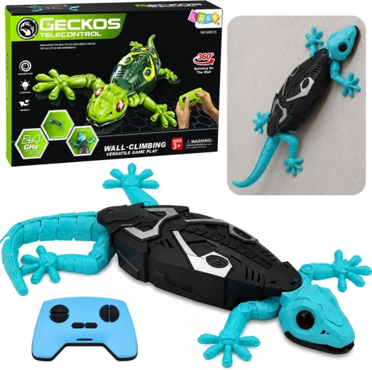 RC remote-controlled wall-climbing gecko 360° blue