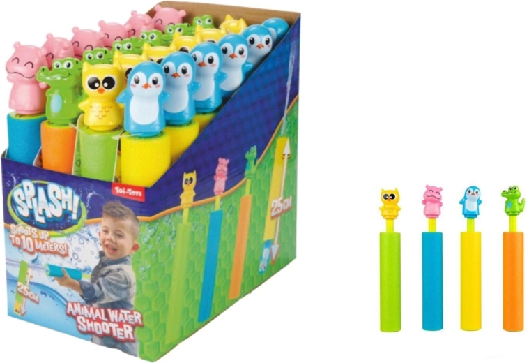 Foam water blaster with animal 25 cm