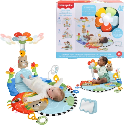 Fisher-Price educational sensory play mat 3-in-1 Kick & Spin