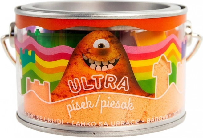 Kinetiskās smiltis oranžas 200 g ar formiņām