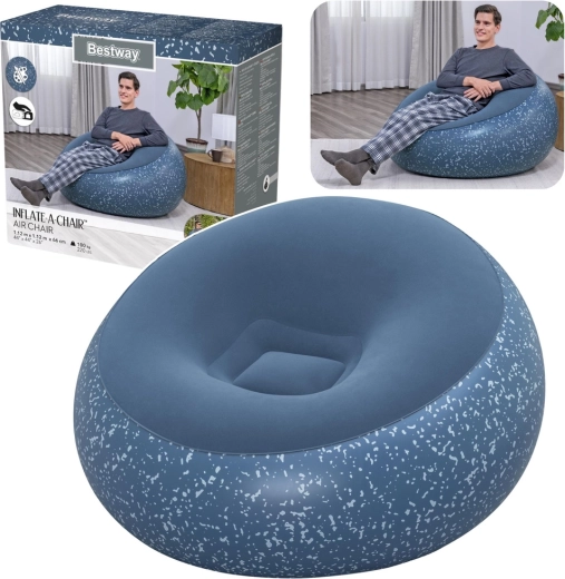 Piepūšamais krēsls Bestway Inflate-A-Chair, zils