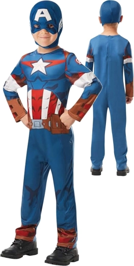 Marvel Avengers Captain America Children's Costume with Mask, 110–116 cm