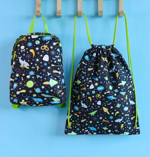 A Little Lovely Company children's sports drawstring bag - space