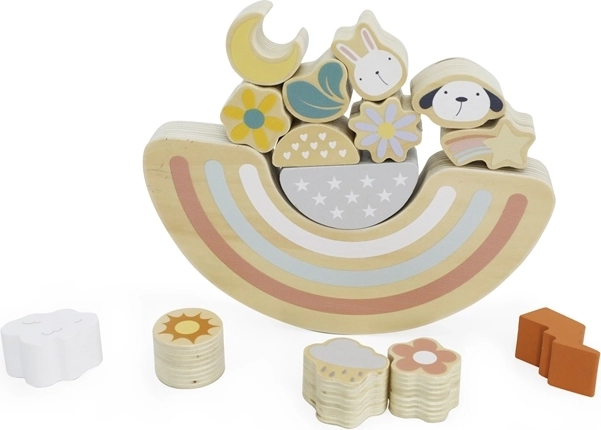 Babu balancing wooden game dog and cat