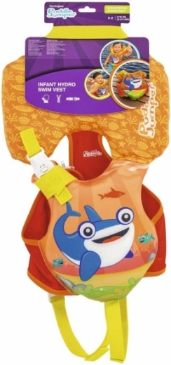 Bērnu peldēšanas veste ar galvas balstu Puddle Jumper – haizivs, līdz 14 kg