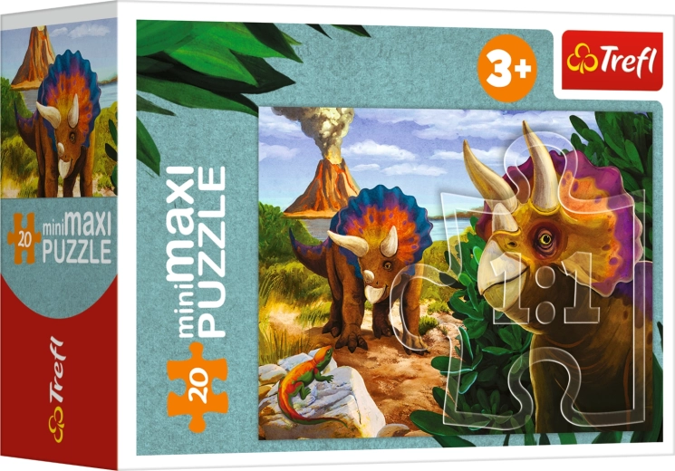 Puzzle miniMAXI 20 gabalu – Iepazīsti dinozauru pasauli