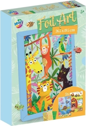 MOXY radošais komplekts Foil Art – dzīvnieki