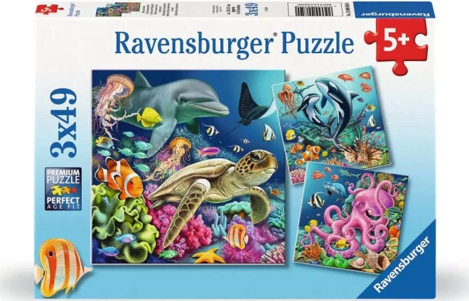 Puzzle Life Under Water 3x49 Pieces
