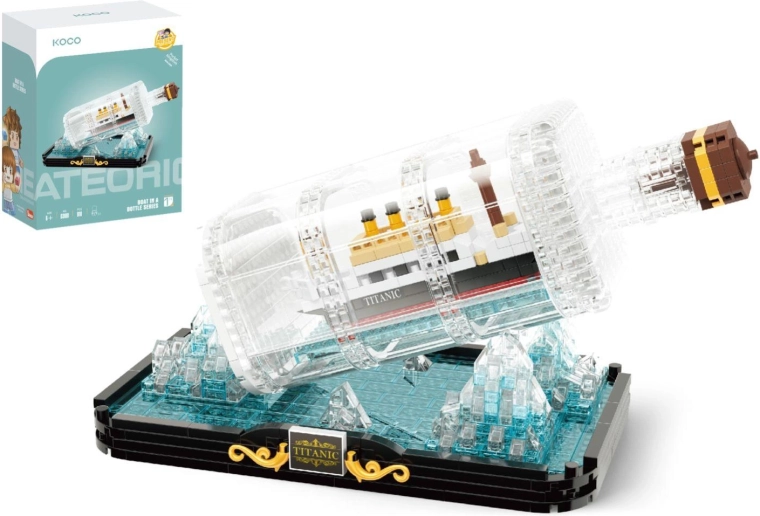 KOCO Titanic in a Bottle Building Set - 918 Pieces