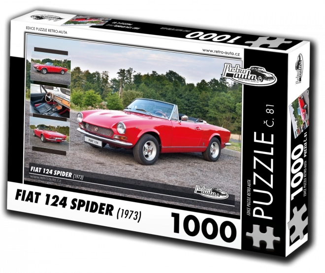 PUZZLE Retro auto Fiat 124 Spider (1973) – 1000 gabalu