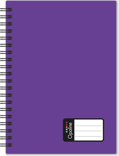 A4 Notepad with Side Twin Wire Binding, 60 Sheets, Purple PP Cover
