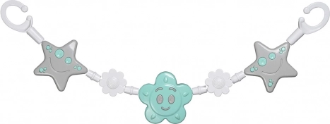 Piekaramā rotaļlieta ratiņiem – saulīte un zvaigznītes