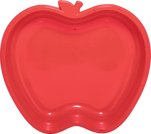 Red apple-shaped children's sandbox