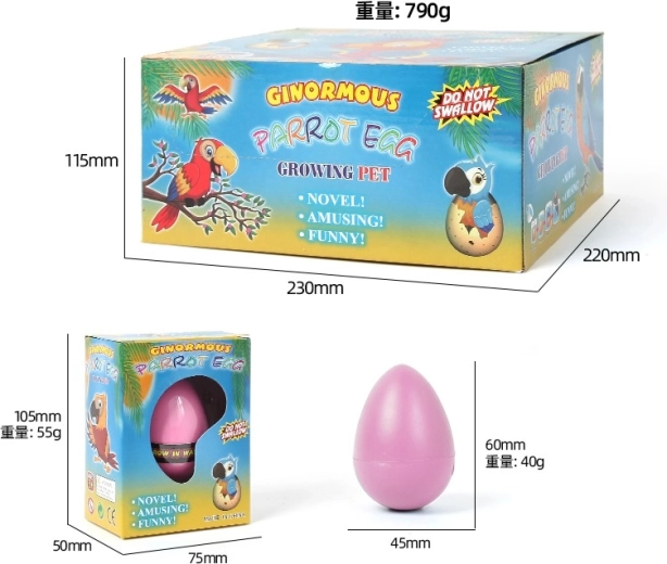 Augošā ola – papagailis 6,5 cm