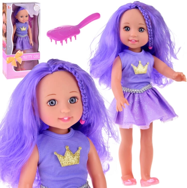 Lelle violetā karaliene ar ķemmi 38 cm