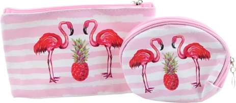 Kosmētikas somiņa flamingo – 2 gab. komplekts
