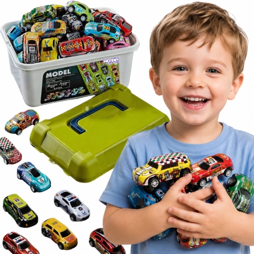Set of Racing Cars WOOPIE in Box 50 pcs