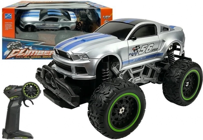 RC apvidus auto ar augstiem riteņiem 1:24 – Stříbrná