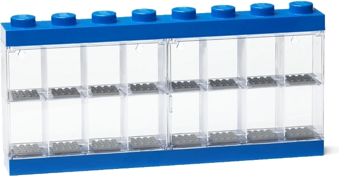 LEGO kolekcionāru vitrīna 16 minifigūriņām – zila