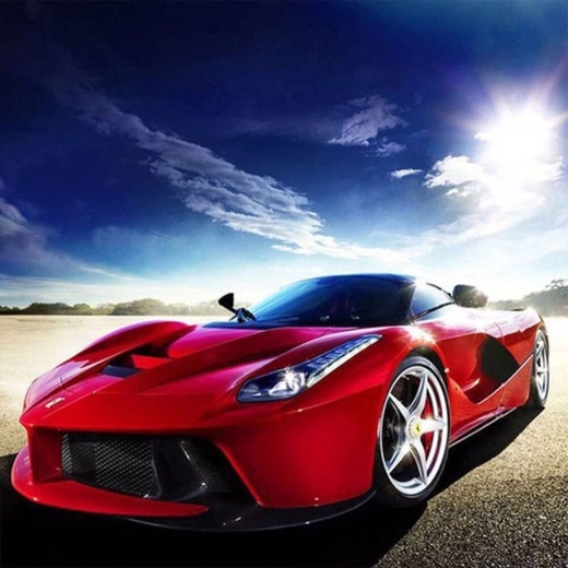 Norimpex dimanta gleznošana Sarkanais Ferrari 30 × 40 cm