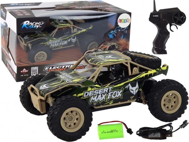 RC bezceļa auto 1:24 brūni‑zaļš 4x4 DESERT MAX FOX