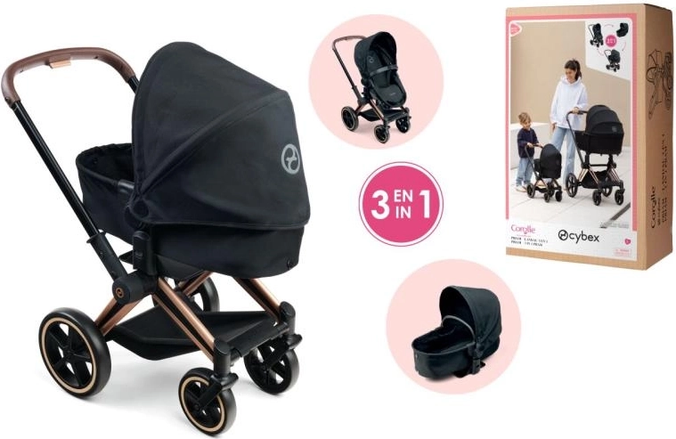 Lelleņu rati CYBEX Black 3 vienā (36–52 cm)