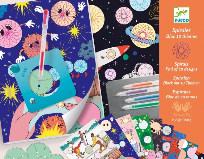 Radošā DJECO komplekts dekoratīvām spirālēm – 10 motīvi