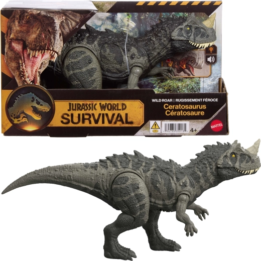 Interaktīvā JURASSIC WORLD Survival Ceratosaurus figūra 30 cm