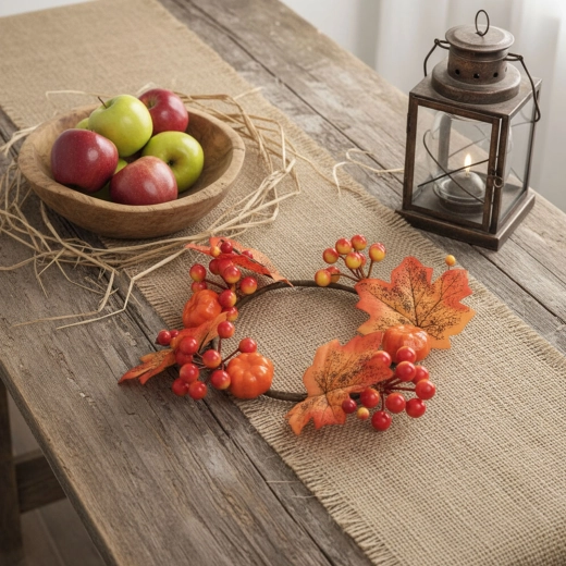 Autumn Maple Wreath Decoration 22 cm