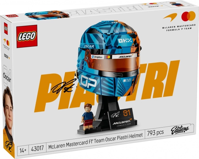 LEGO Oskara Piastri ķivere McLaren Mastercard F1 Team
