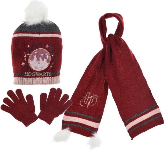 Harry Potter Winter Set with Hat, Scarf and Gloves - 3 pcs