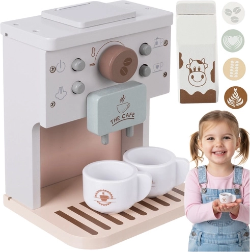 Kruzzel wooden children's coffee machine with accessories