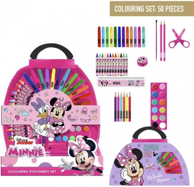 Minnie zīmēšanas un krāsošanas komplekts 50 gab.
